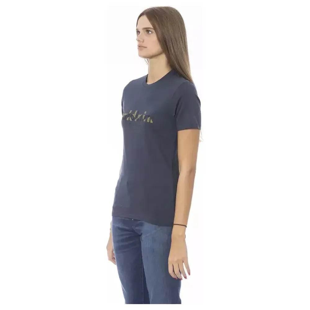 Baldinini Trend Blue Cotton Women T-Shirt Baldinini Trend