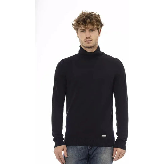 Baldinini Trend Blue Modal Men Sweater Baldinini Trend