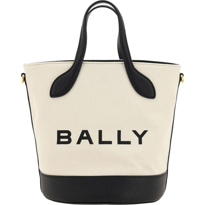 Bally White and Black Leather Bucket Bag 1728,67466920096,Bags,Bally,Black and White,Bucket Bags - Bags,Handbags - Women - Bags,New with tags,Women,Women - Bags
