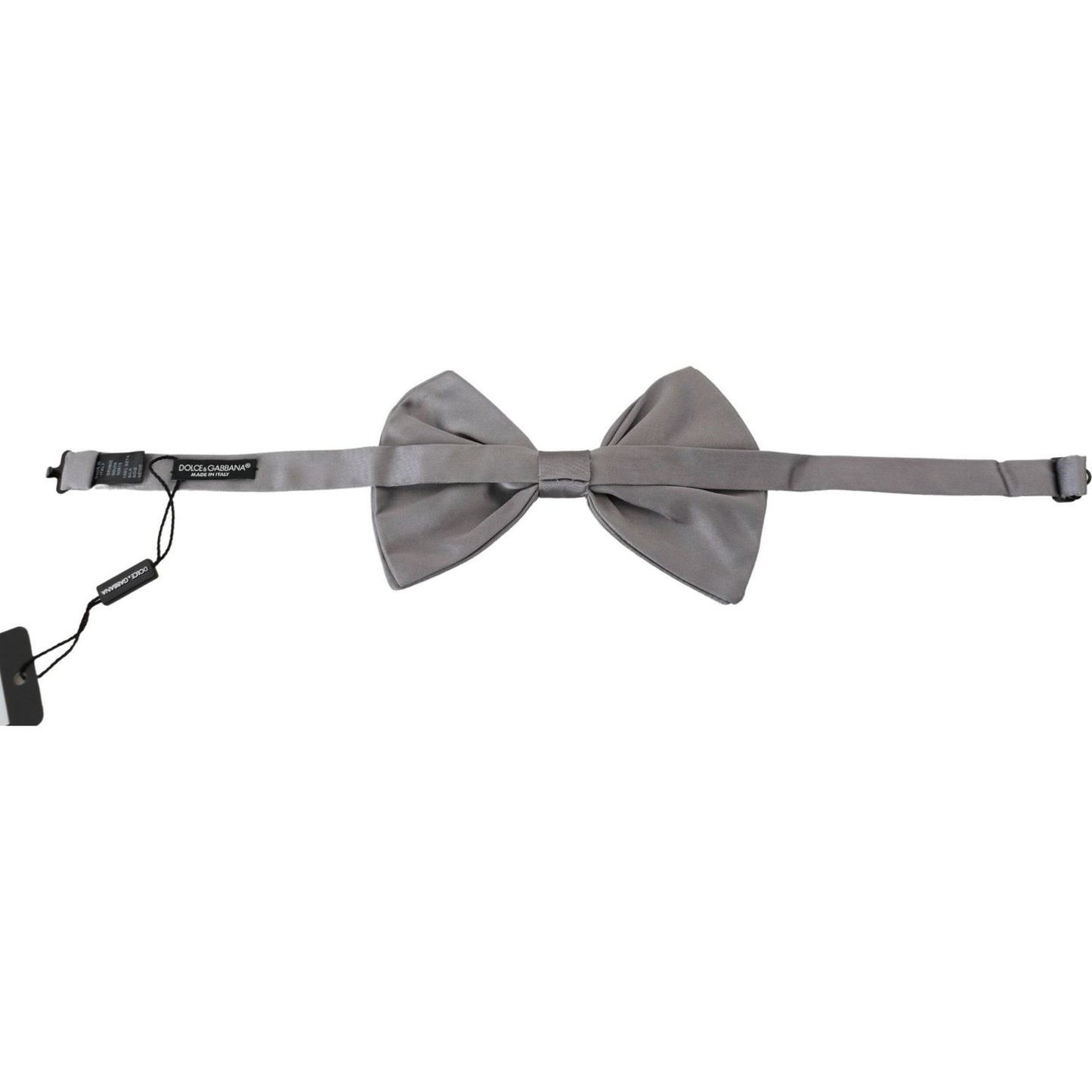 Dolce & Gabbana Elegant Silver Gray Silk Bow Tie Dolce & Gabbana