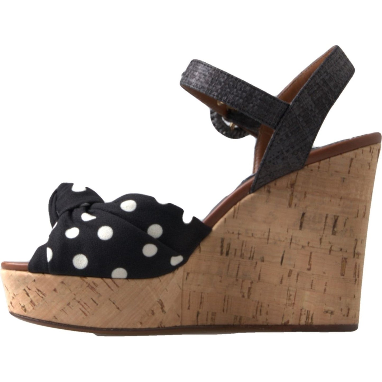 Dolce & Gabbana Chic Polka-Dotted Ankle Strap Wedges Dolce & Gabbana