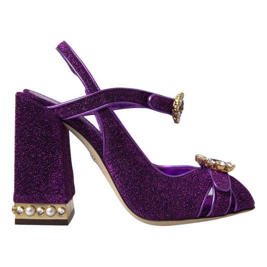 Dolce & Gabbana Elegant Purple Ankle Strap Heels Dolce & Gabbana