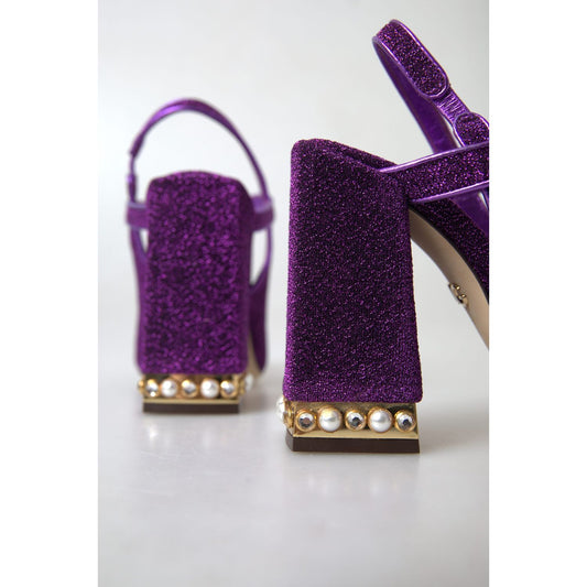 Dolce & Gabbana Elegant Purple Ankle Strap Heels Dolce & Gabbana