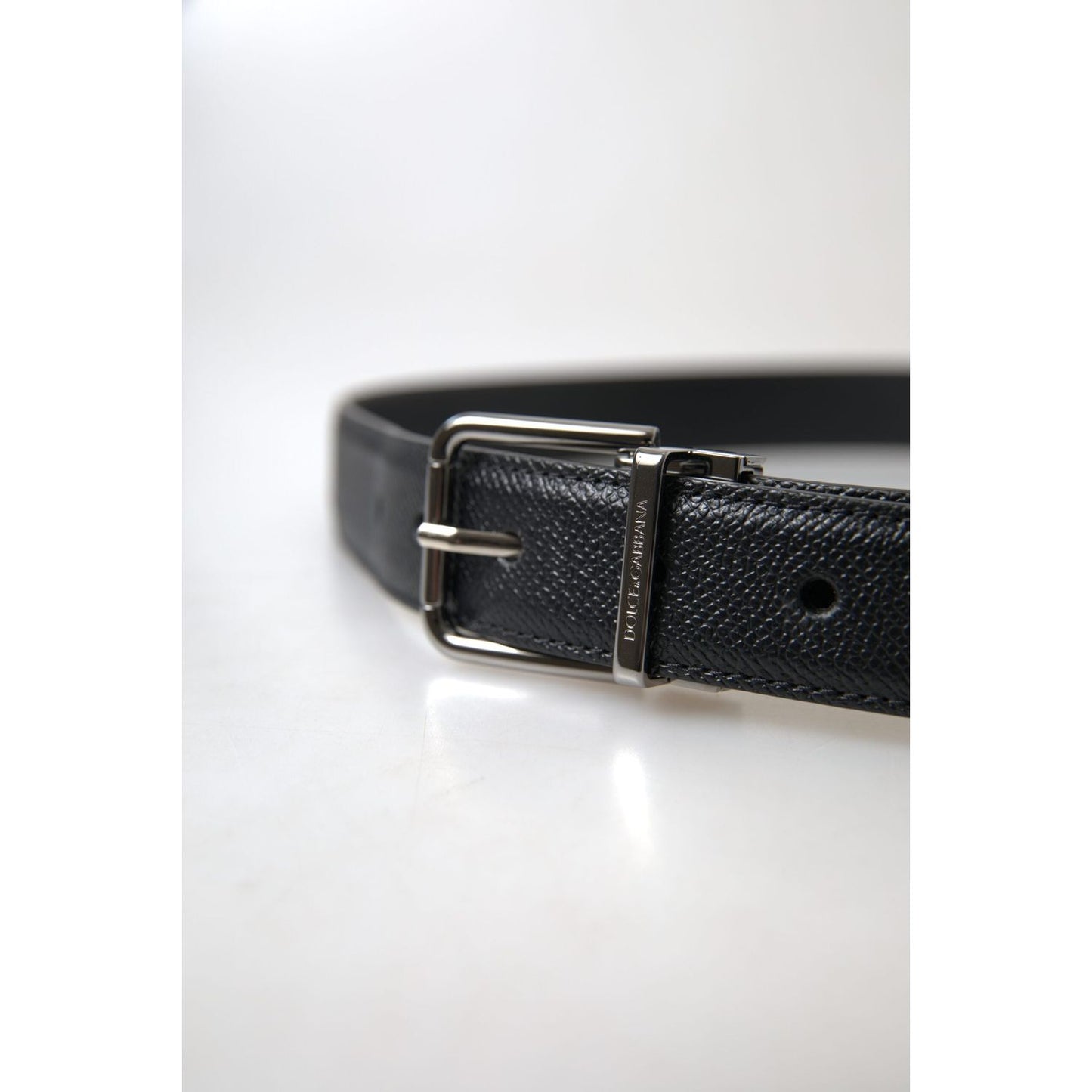 Dolce & Gabbana Elegant Black Leather Designer Belt Dolce & Gabbana