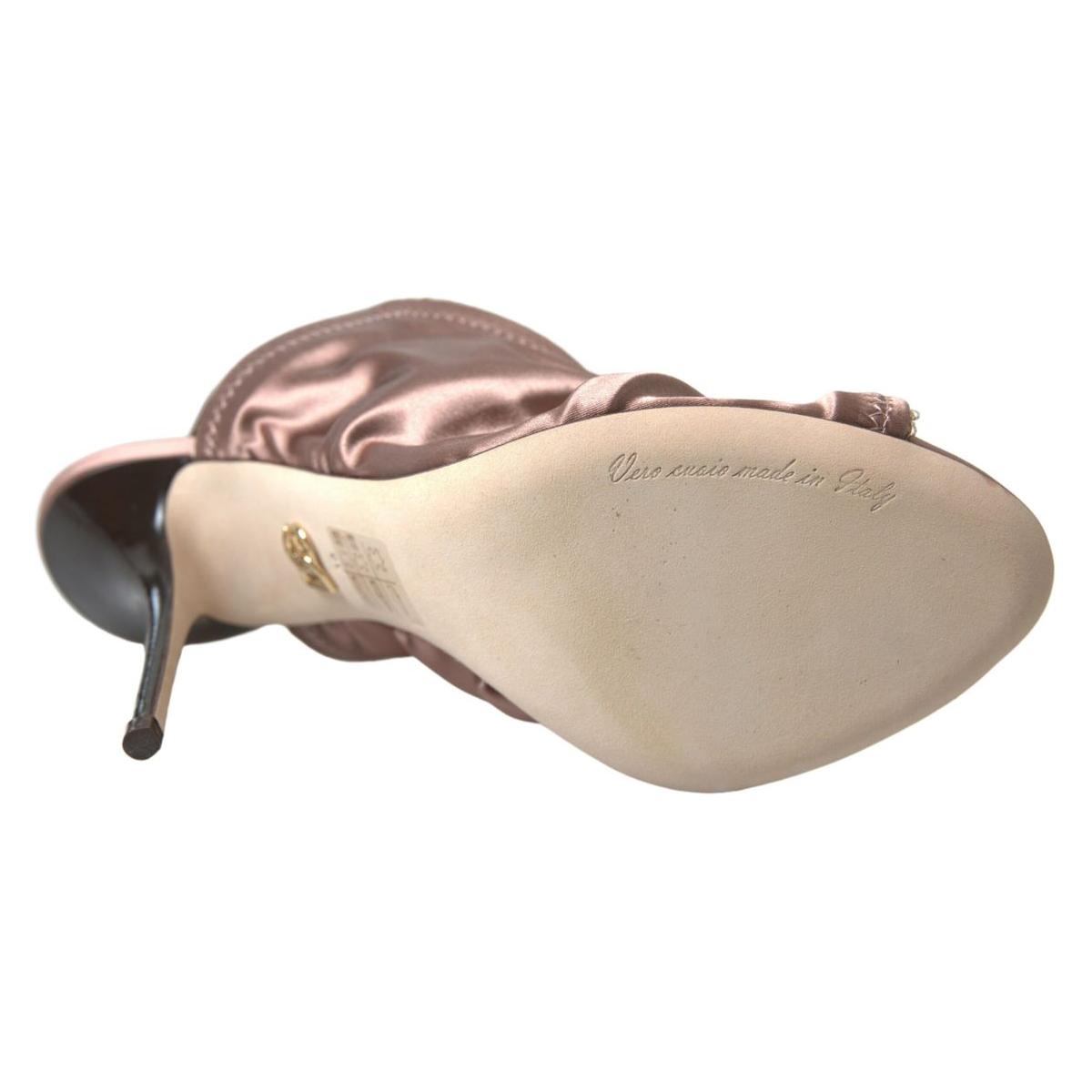 Dolce & Gabbana Elegant Slingback Stiletto Heels in Light Brown Dolce & Gabbana