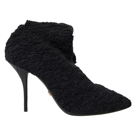 Dolce & Gabbana Elegant Virgin Wool Mid Calf Boots Dolce & Gabbana