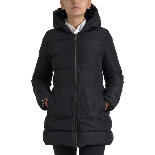 Dolce & Gabbana Elegant Full Zip Black Hooded Jacket Dolce & Gabbana