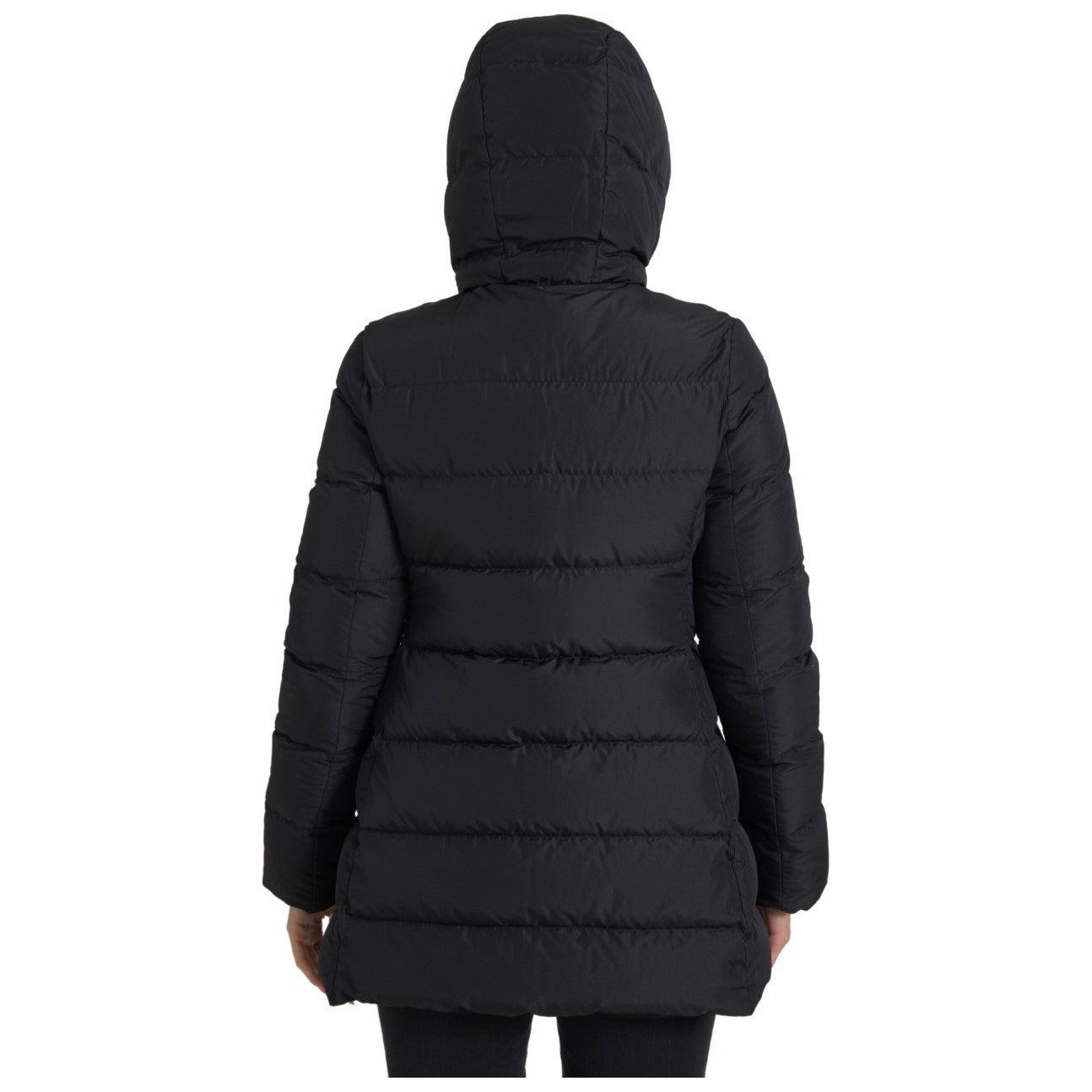 Dolce & Gabbana Elegant Full Zip Black Hooded Jacket Dolce & Gabbana