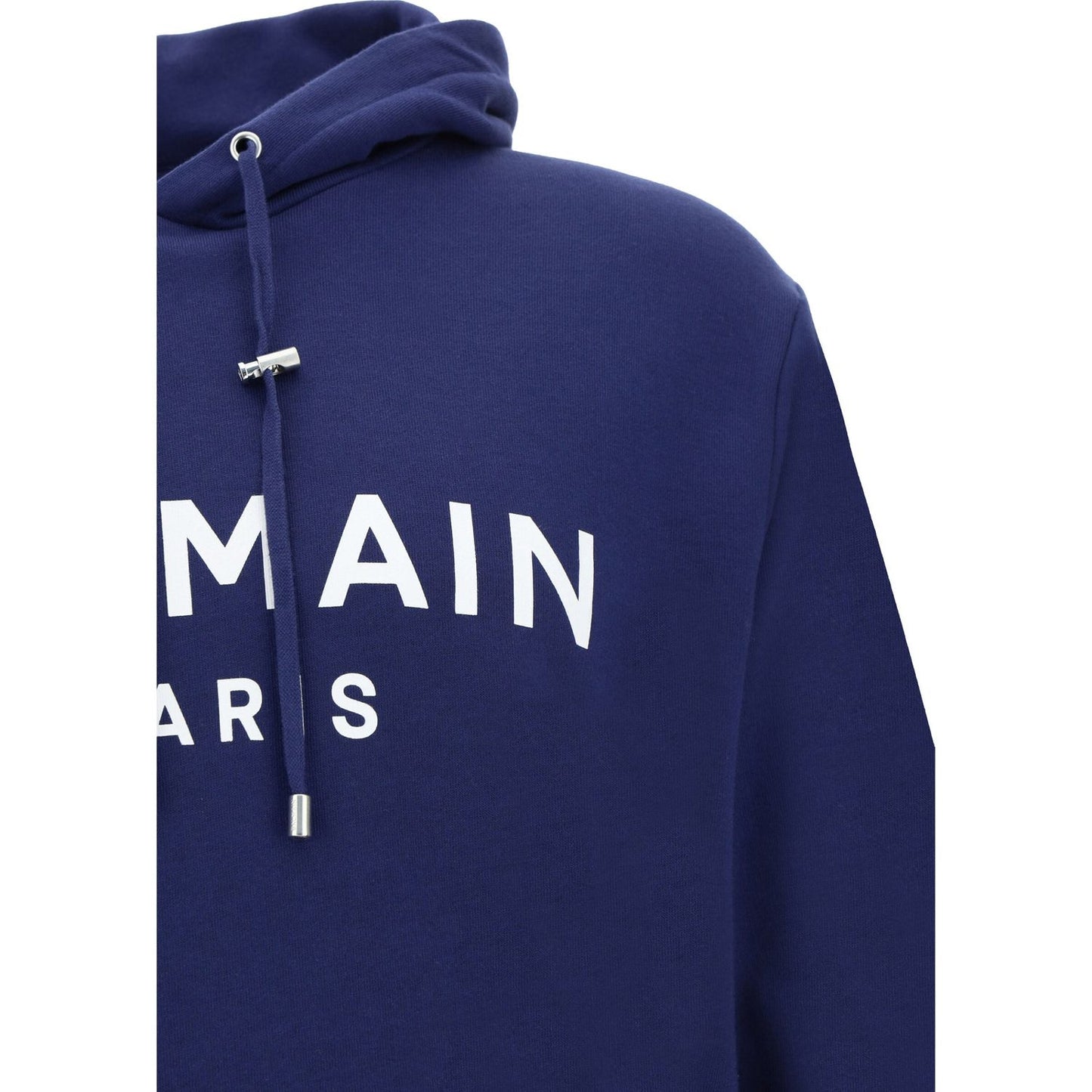 Balmain Elegant Navy Blue Monogram Hoodie Balmain