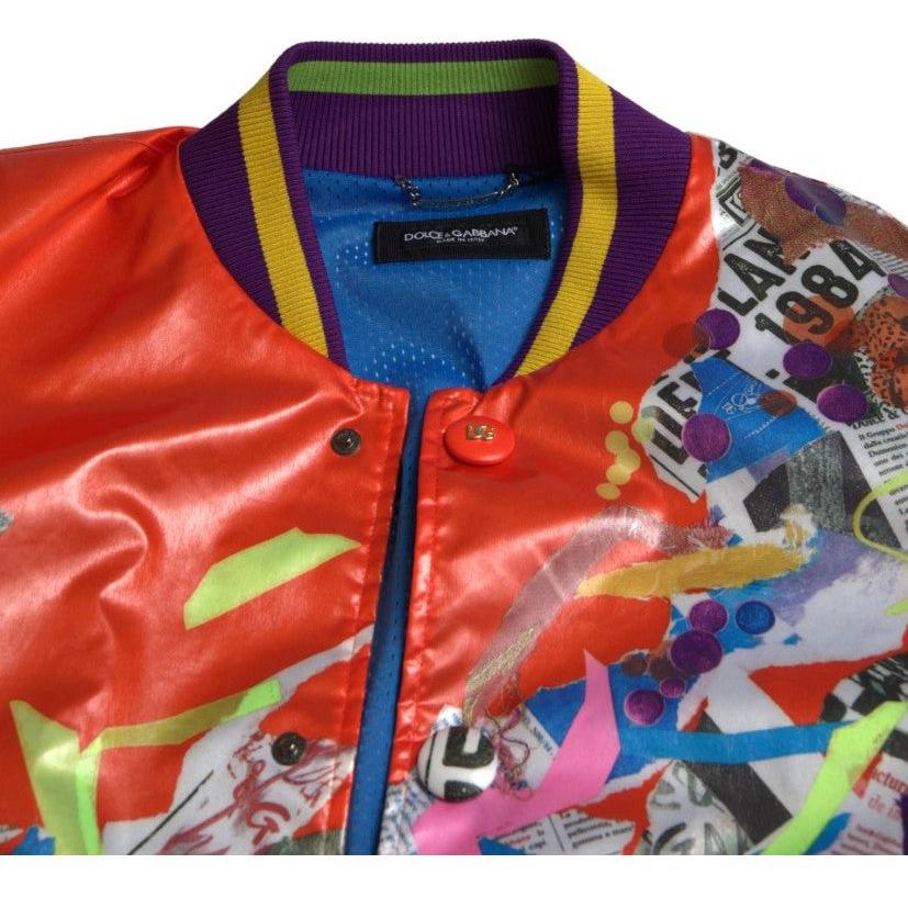 Dolce & Gabbana Orange Polyester Button Blouson Jacket 1728,67345645728,Bombers - Jackets & Coats - Clothing,Clothing,Dolce & Gabbana,IT44 | XS,IT46 | S,Jackets & Coats - Clothing,Jackets - Men - Clothing,Material: 100% Polyester,Men,Men - Clothing,New wi