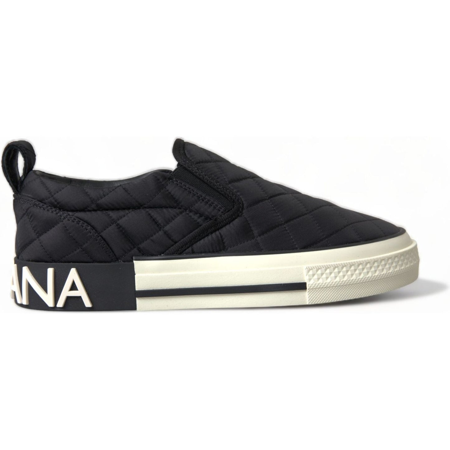 Dolce & Gabbana Elegant Quilted Black Canvas Sneakers Dolce & Gabbana