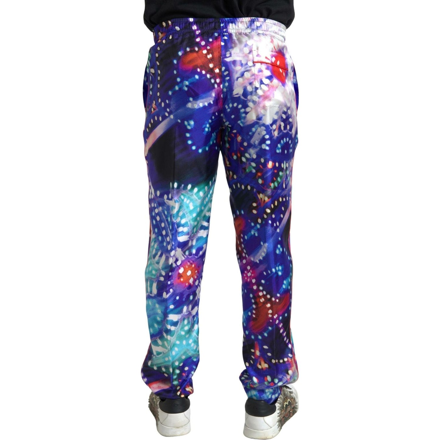 Dolce & Gabbana Multicolor Silk Jogger Pants Dolce & Gabbana