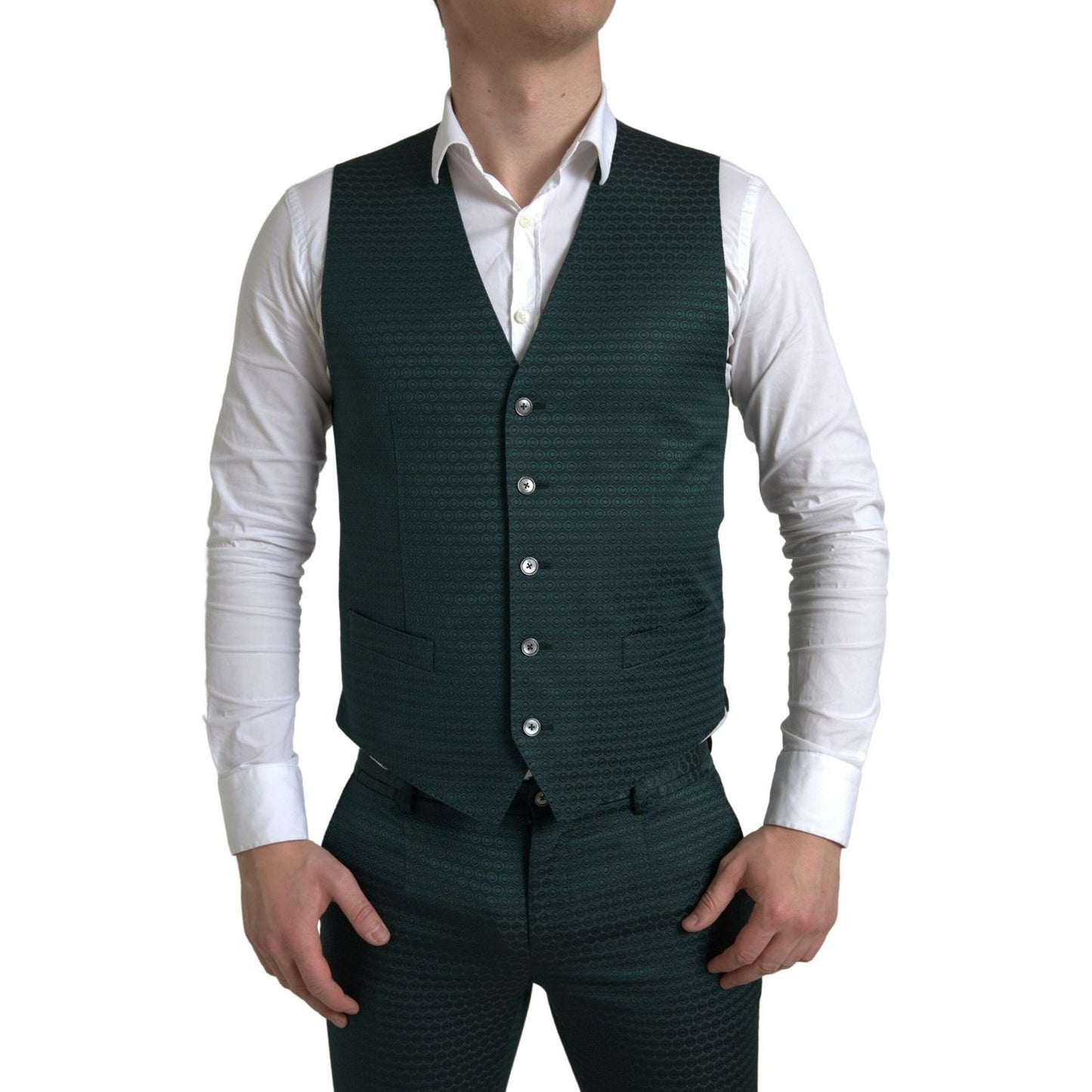 Dolce & Gabbana Green 3 Piece Single Breasted MARTINI Suit