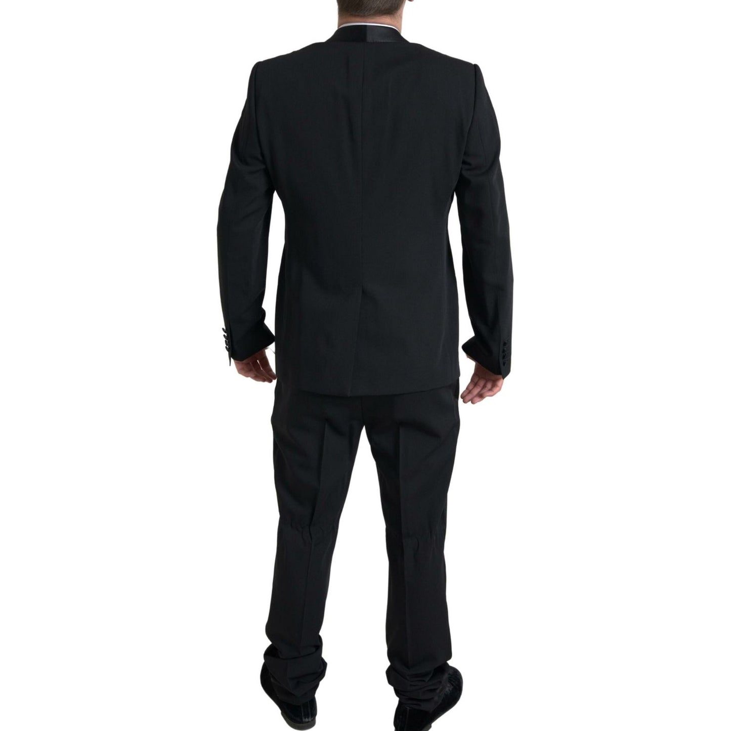 Dolce & Gabbana Elegant Black Slim Fit Two-Piece Suit Dolce & Gabbana