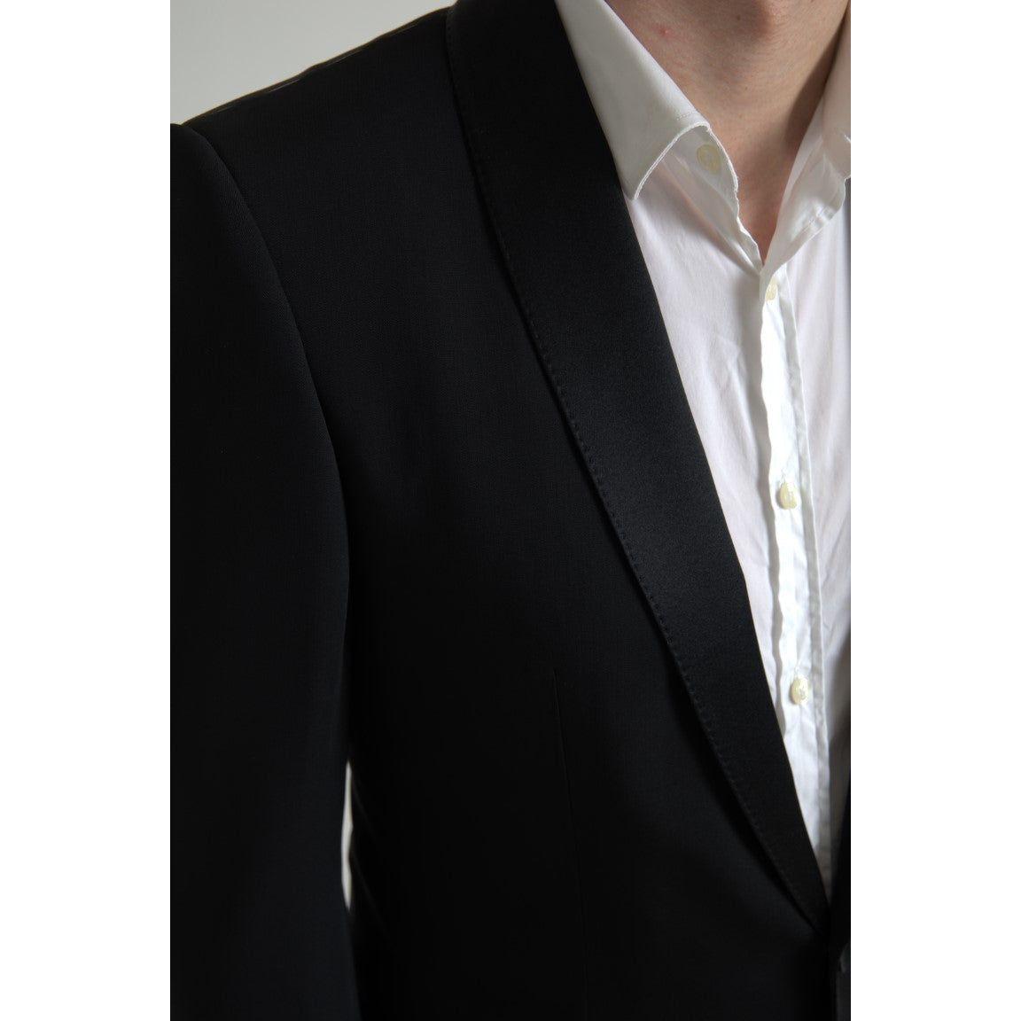 Dolce & Gabbana Black Wool Single Breasted MARTINI Blazer
