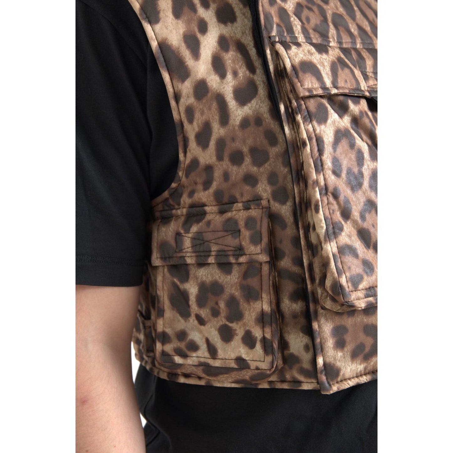 Dolce & Gabbana Silk Leopard Vest Exclusive Sportswear Dolce & Gabbana