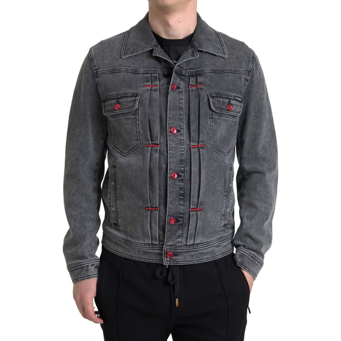 Dolce & Gabbana Elegant Gray Stretch Denim Jacket Dolce & Gabbana