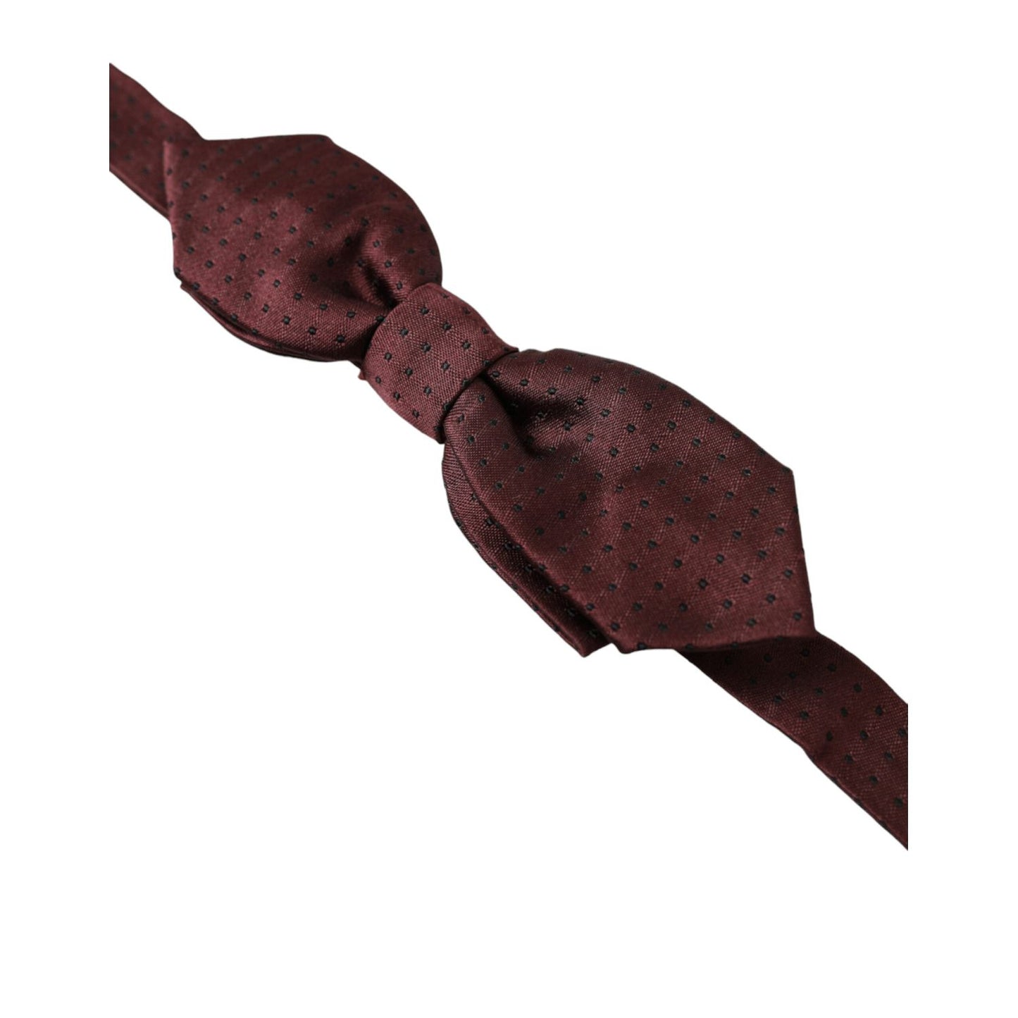 Dolce & Gabbana Red Bordeaux Silk Slim Adjustable Neck Papillon Bow Tie