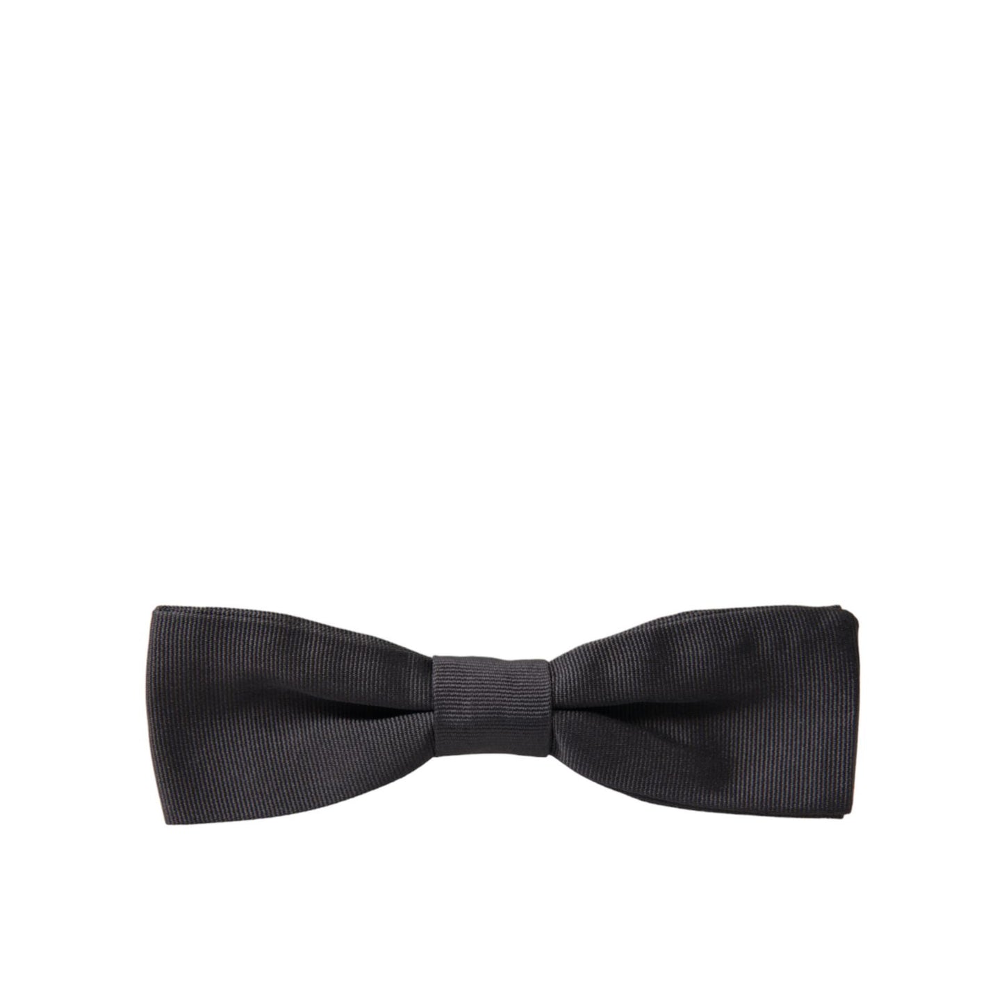 Dolce & Gabbana Dark Gray Silk Adjustable Neck Men Papillon Bow Tie