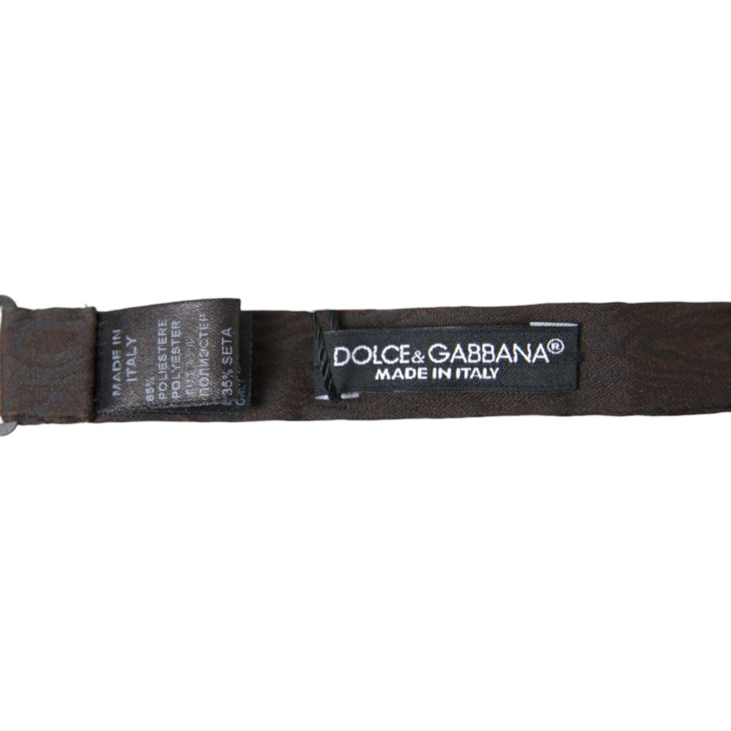 Dolce & Gabbana Elegant Brown Silk Blend Bow Tie Dolce & Gabbana