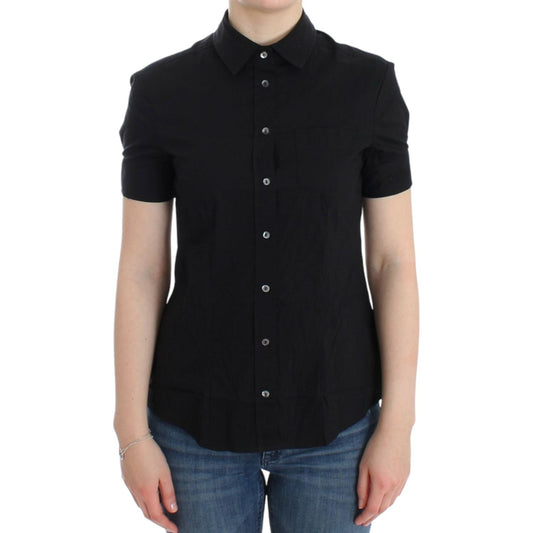 John Galliano Black cotton shirt top