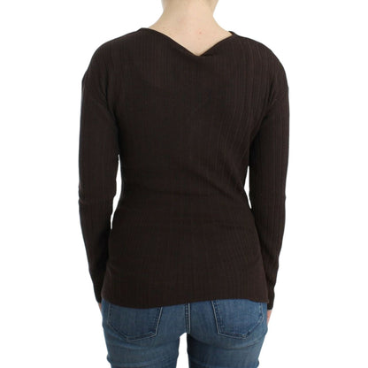 Cavalli Brown knitted wool sweater