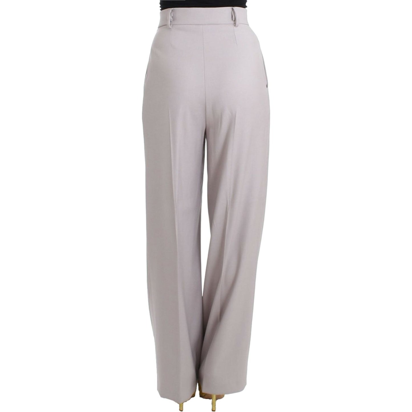 Cavalli Sophisticated High Waisted Gray Pants Cavalli