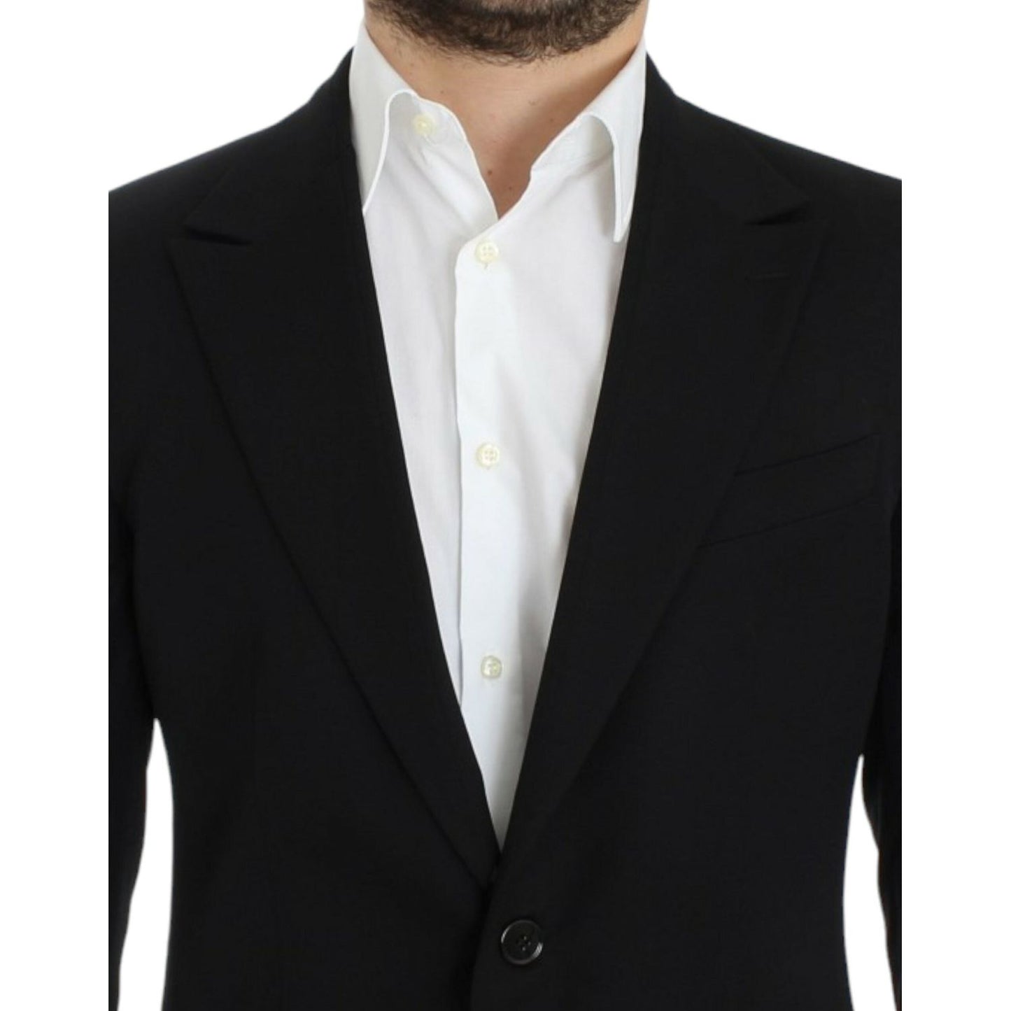 Dolce & Gabbana Elegant Slim Fit Black Wool Blazer Dolce & Gabbana