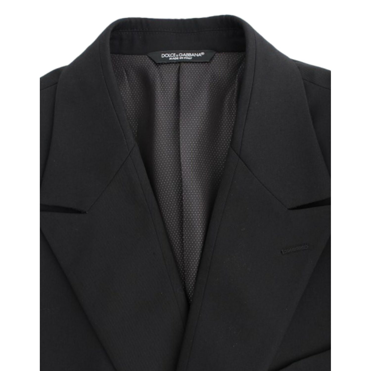Dolce & Gabbana Black wool slim fit blazer