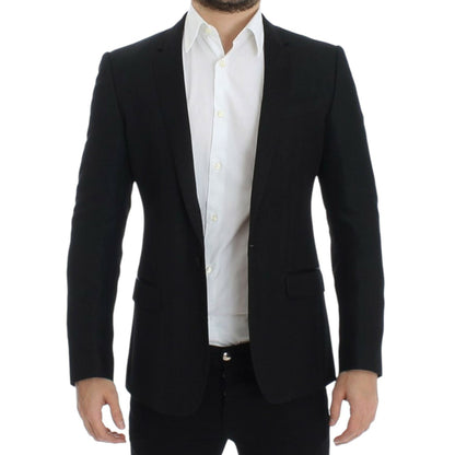Dolce & Gabbana Black wool MARTINI slim blazer