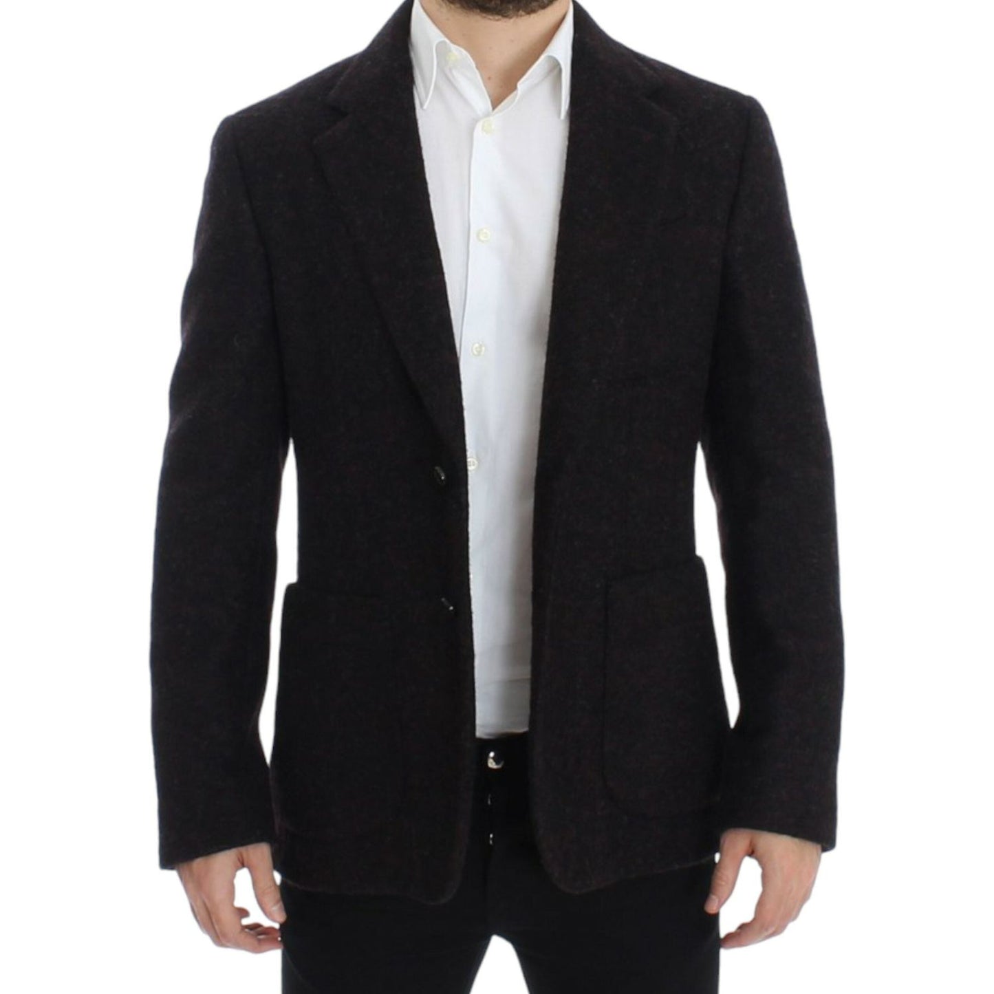 Dolce & Gabbana Bordeaux Alpaga Two-Button Blazer Jacket Dolce & Gabbana