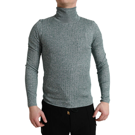 Dolce & Gabbana Elegant Green Turtleneck Pullover Sweater Dolce & Gabbana