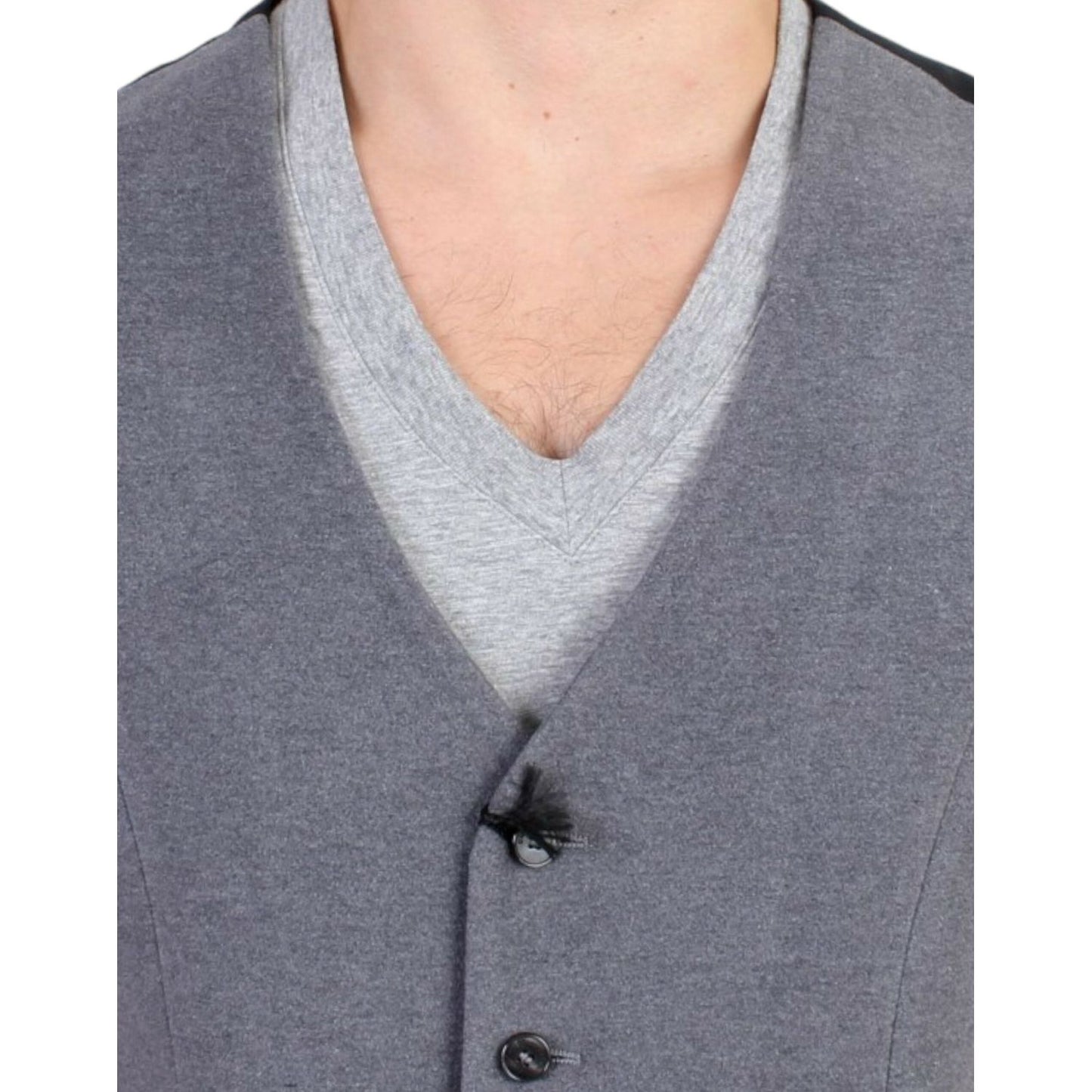 Costume National Chic Gray Casual Vest Costume National