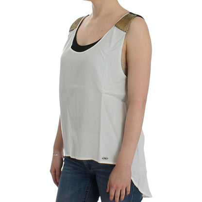 Costume National White sleeveless top