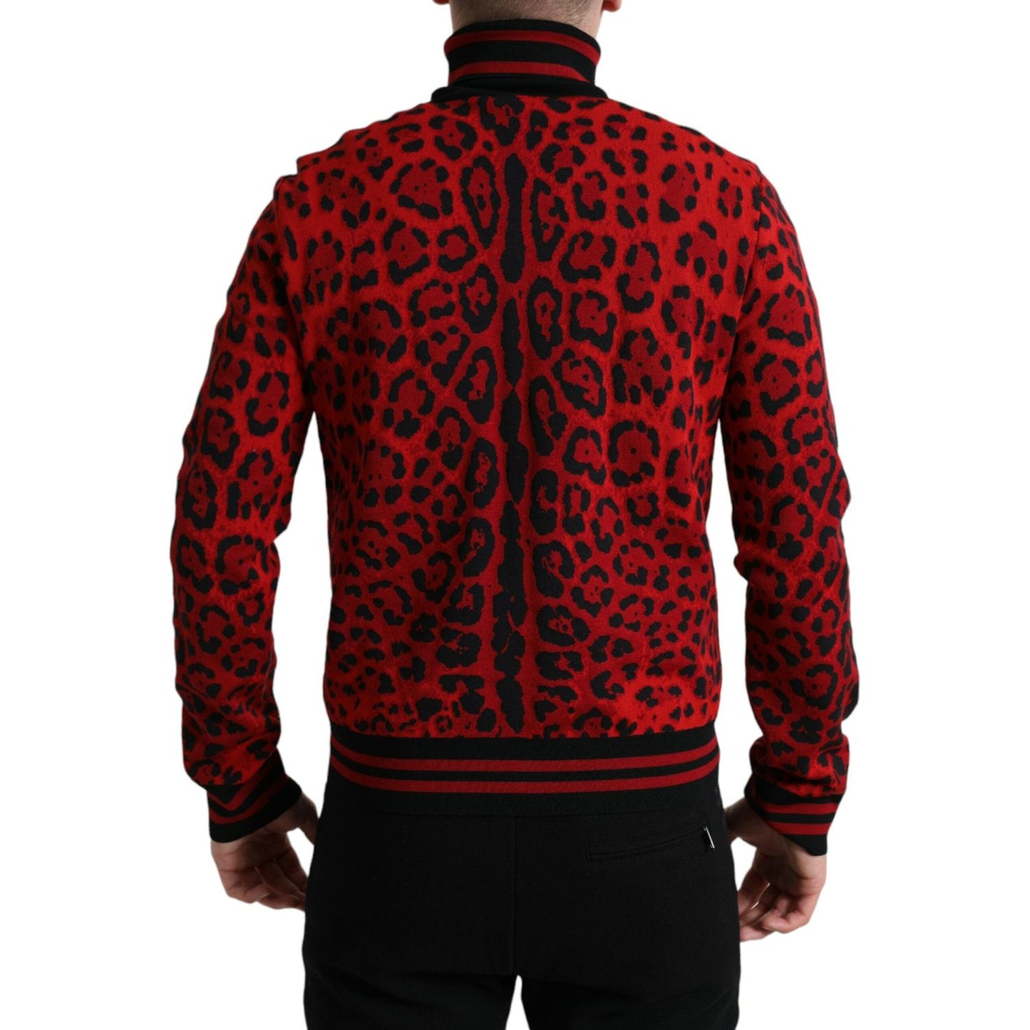 Dolce & Gabbana Elegant Leopard Turtleneck Sweater Dolce & Gabbana