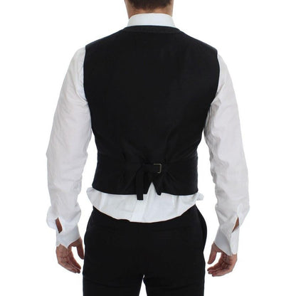 Dolce & Gabbana Gray Wool Blend Vest Gilet Weste