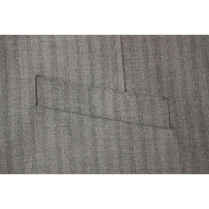 Dolce & Gabbana Gray Striped Wool Single Breasted Vest 1728,67345645728,Clothing,Dolce & Gabbana,Gray,IT48 | M,Material: 100% Wool,Men,Men - Clothing,New with tags,Suits & Blazers - Clothing,Vests - Men - Clothing,Waistcoats - Suits & Blazers - Clothing