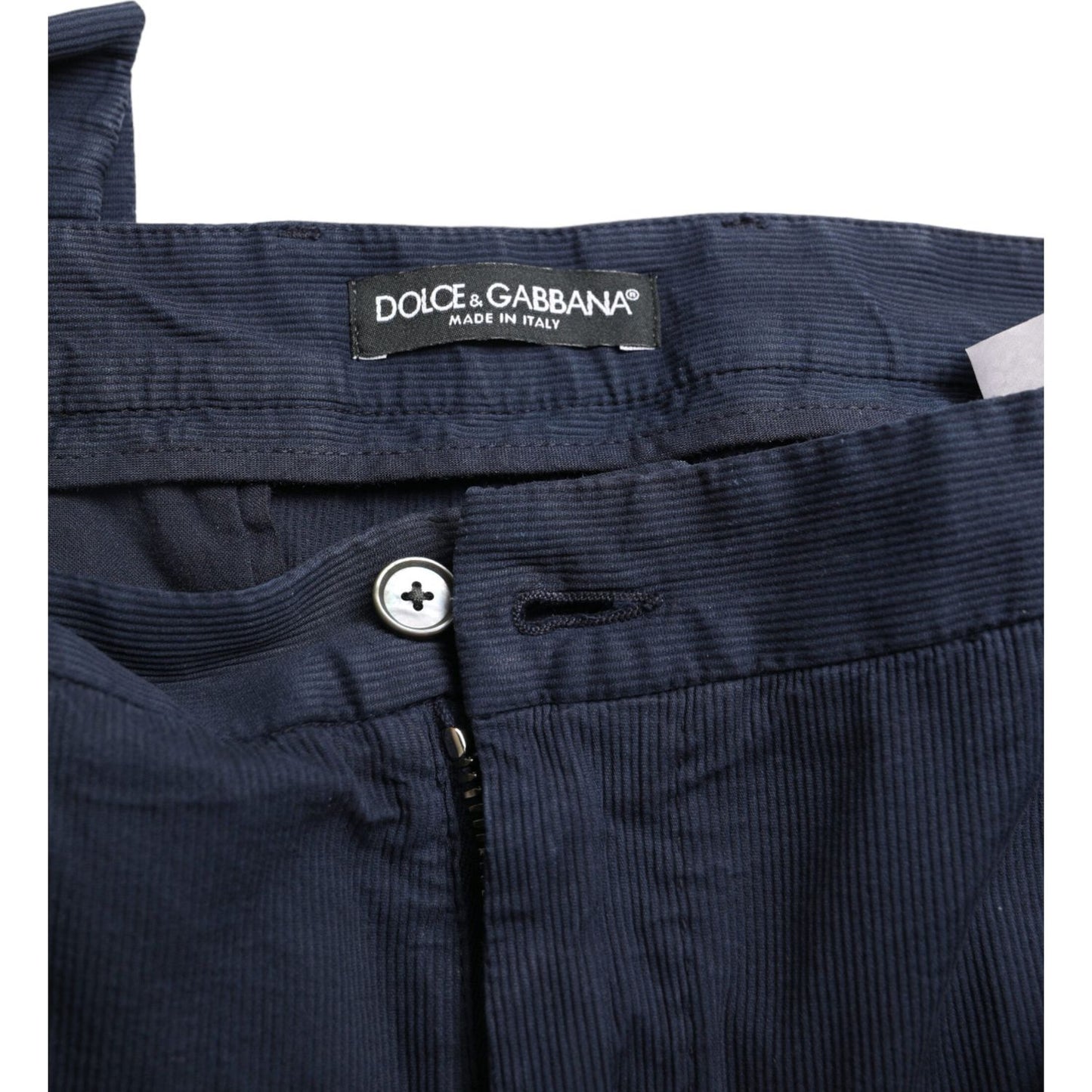 Dolce & Gabbana Elegant Dark Blue Skinny Dress Pants Dolce & Gabbana