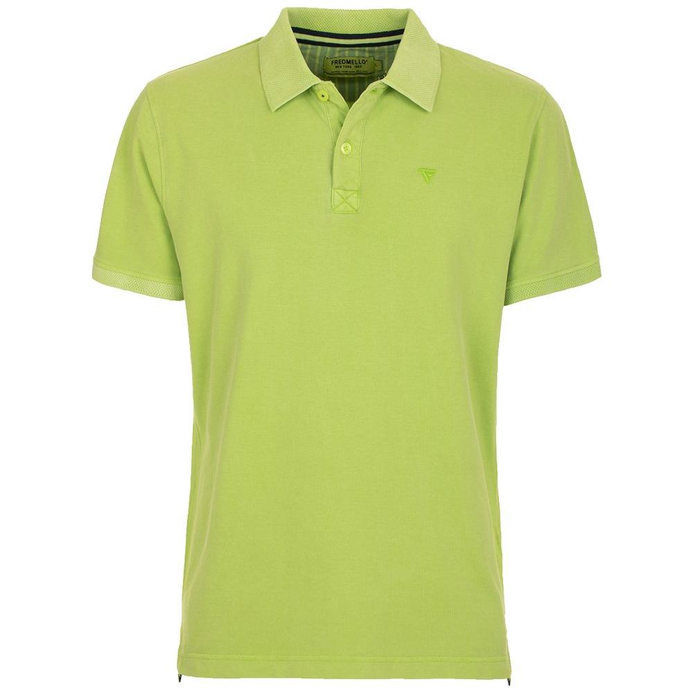 Fred Mello Chic Apple Green Embroidered Polo Fred Mello