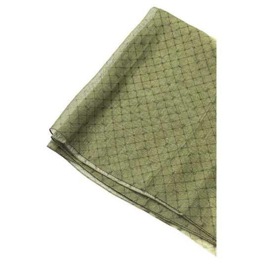 Trussardi Elegant Green Silk Blend Scarf Trussardi