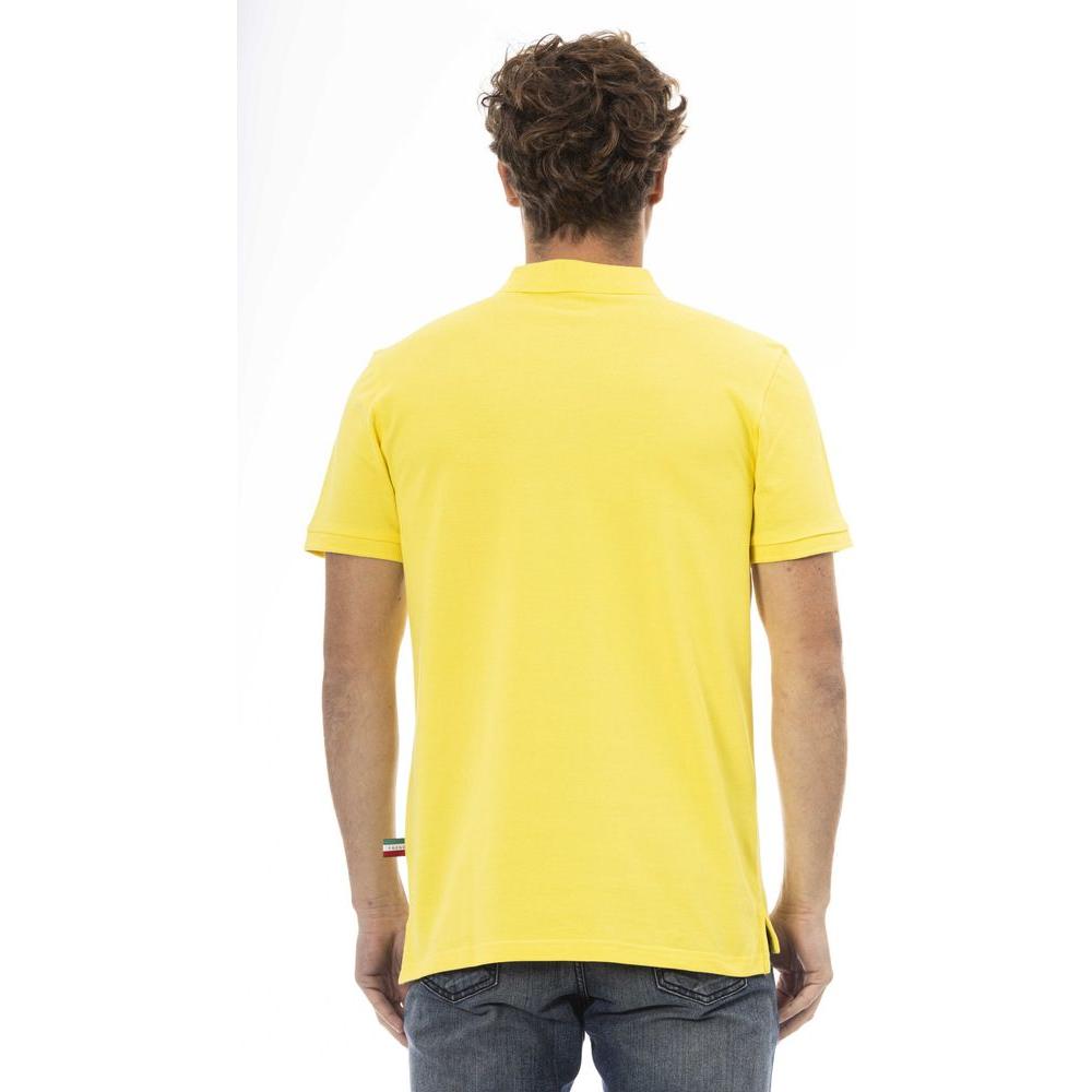 Baldinini Trend Yellow Cotton Men Polo Baldinini Trend