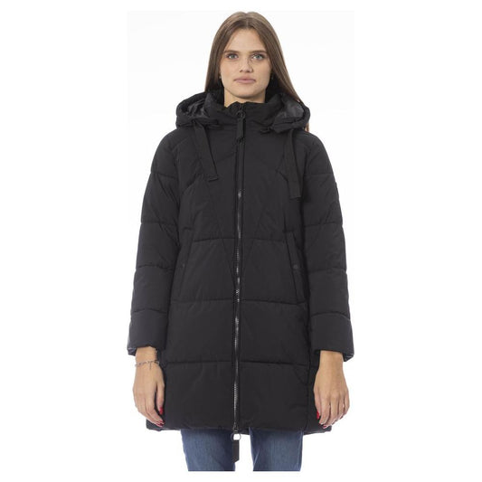 Baldinini Trend Black Polyester Women Coat Baldinini Trend