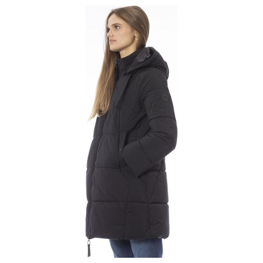 Baldinini Trend Black Polyester Women Coat Baldinini Trend