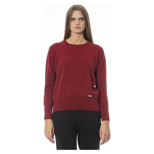 Baldinini Trend Red Wool Women Sweater Baldinini Trend