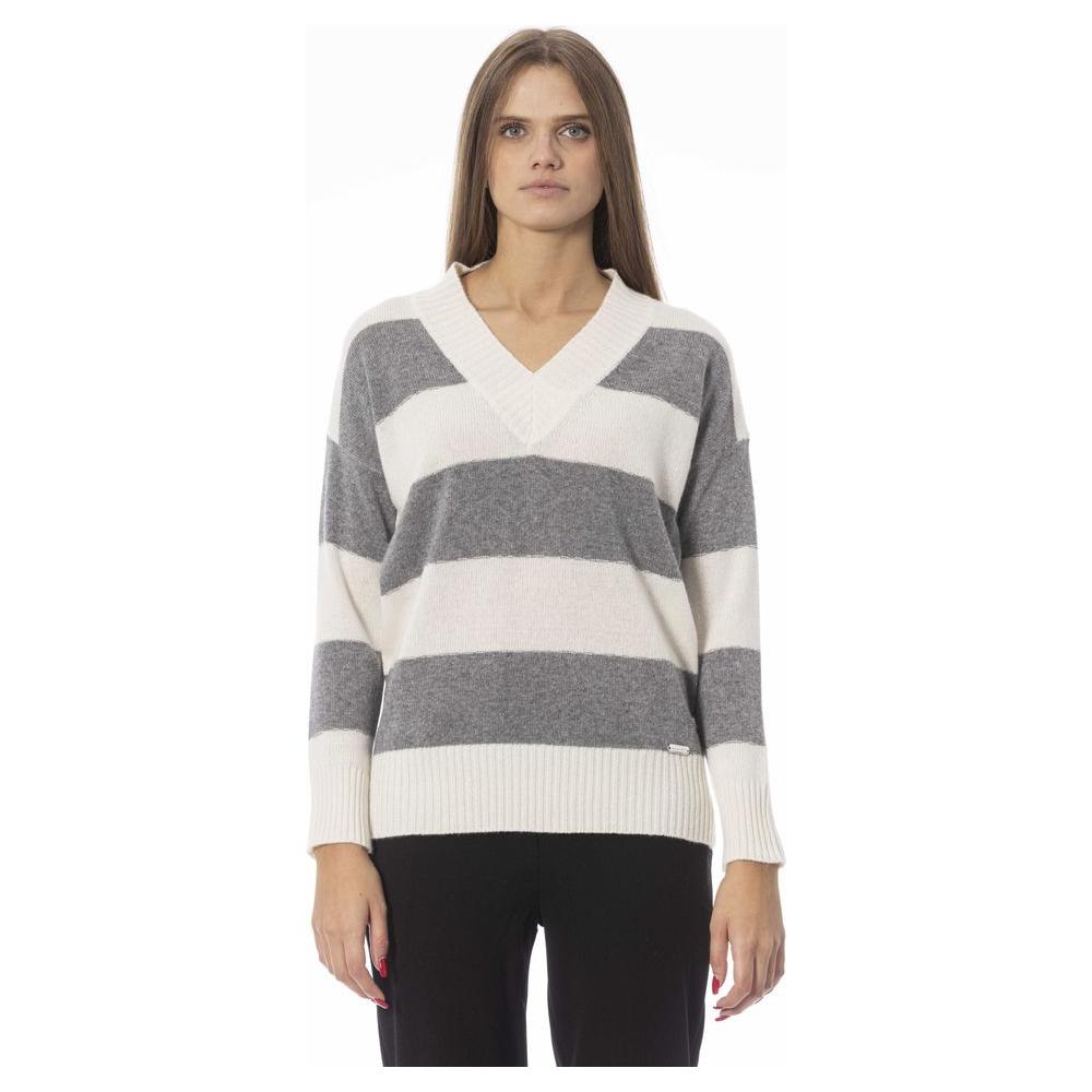 Baldinini Trend Gray Wool Women Sweater Baldinini Trend