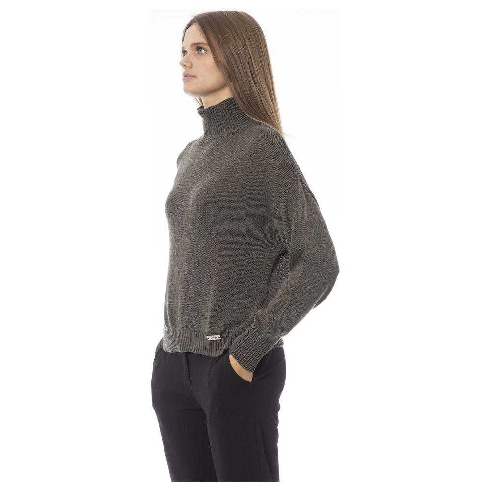 Baldinini Trend Green Wool Women Sweater Baldinini Trend