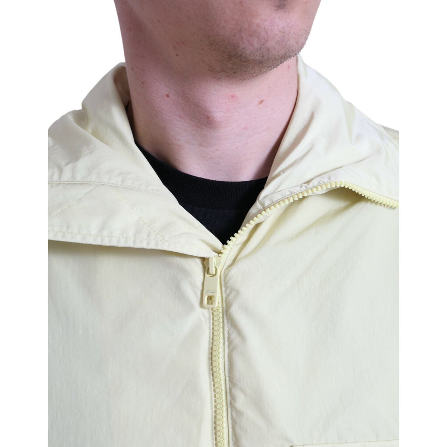 Dolce & Gabbana Elegant Yellow Windbreaker Jacket Dolce & Gabbana