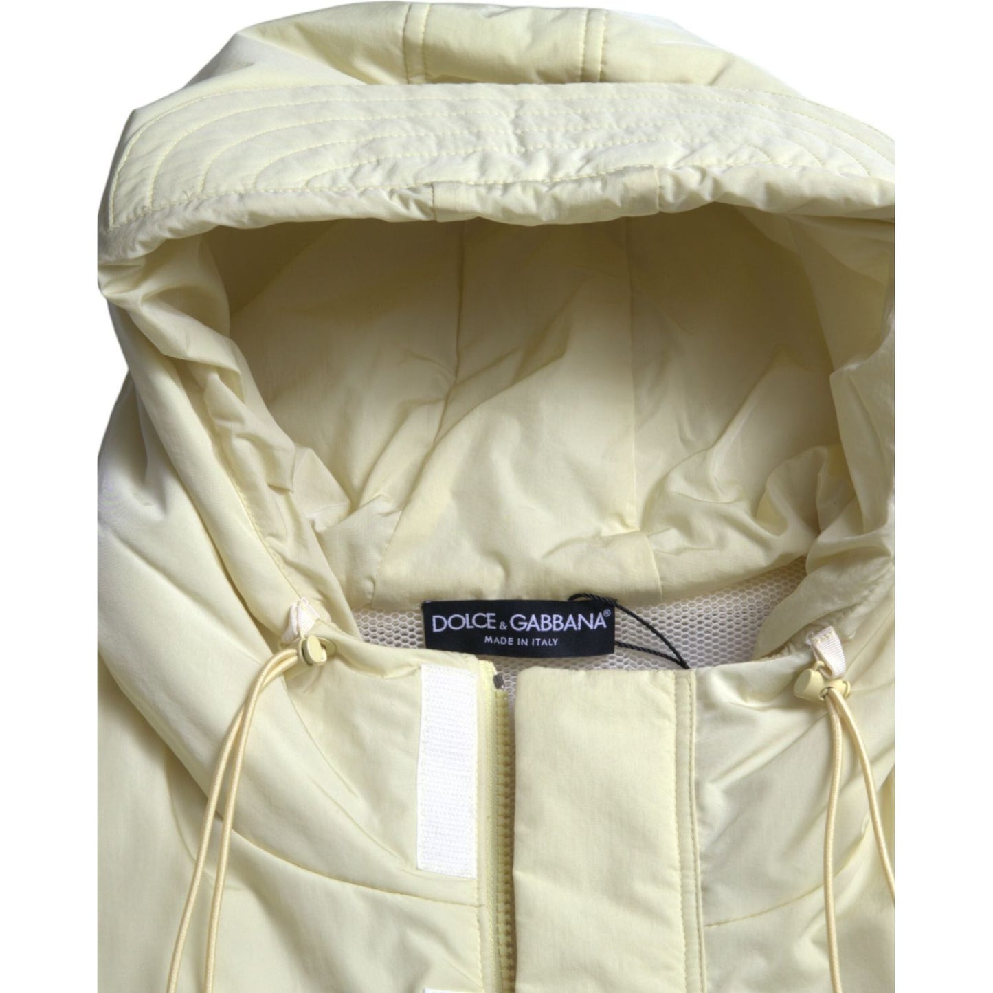 Dolce & Gabbana Sunshine Yellow Hooded Vest Jacket Dolce & Gabbana