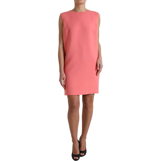 Dolce & Gabbana Chic Pink Sleeveless Shift Mini Dress Dolce & Gabbana