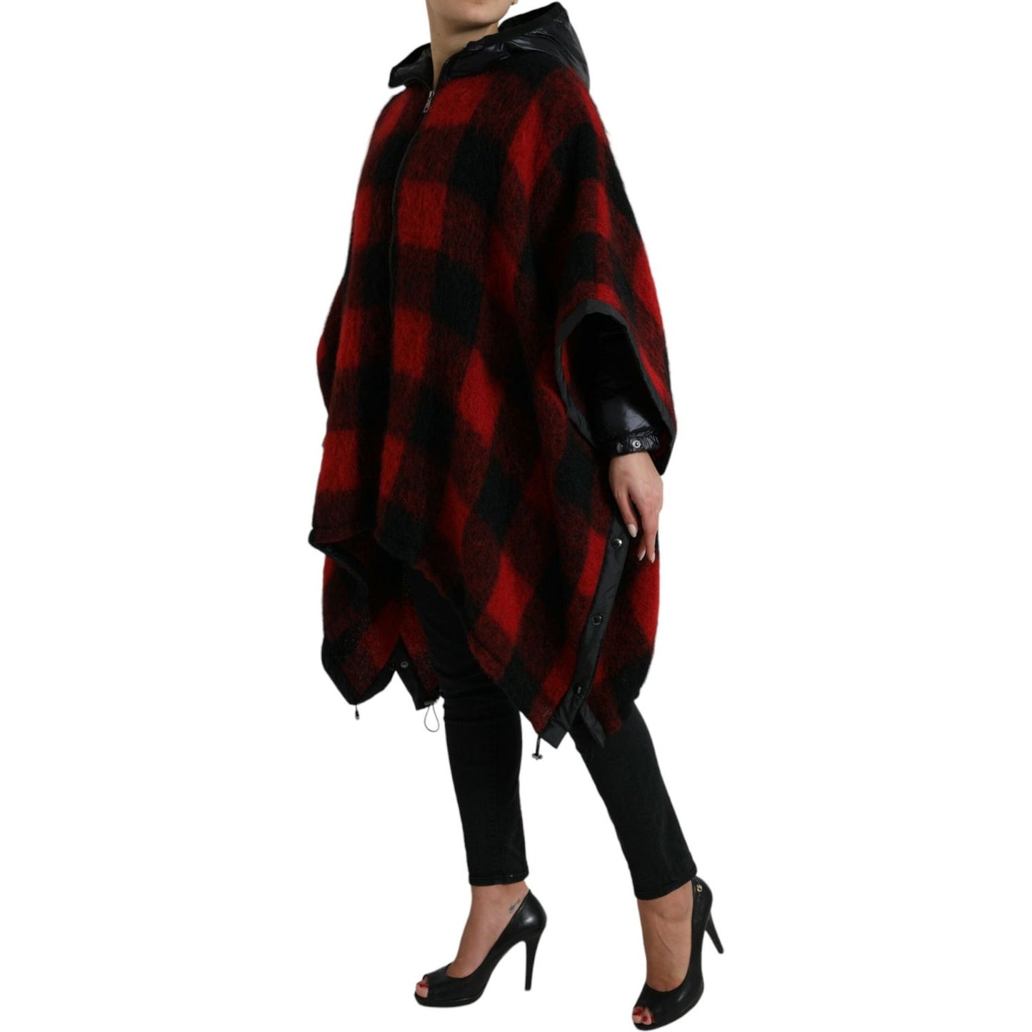 Dolce & Gabbana Elegant Buffalo Check Poncho Jacket Dolce & Gabbana